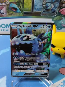 Wishiwashi GX - 38/145 - Pokemon Guardians Rising Sun & Moon Ultra Rare Card NM - Image 1