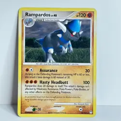 Rampardos 33/123 Pokemon Mysterious Treasures Regular 2007 Trading Card LP - Image 1