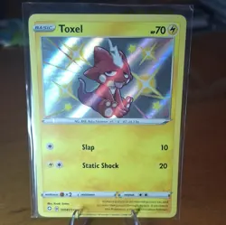 Pokemon TCG Toxel Holo Rare Card Shiny. SV041/SV122 Shining Fates NM - Image 1
