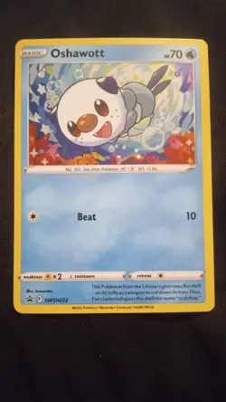 Oshawott - (Cosmo Holo) SWSH222 SWSH: Sword & Shield Promo Card NM - Image 1