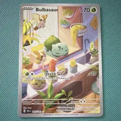 Bulbasaur 143/142 Sv07 Stellar Crown Illustration Rare Full Art Holo 2024 EN - Image 1