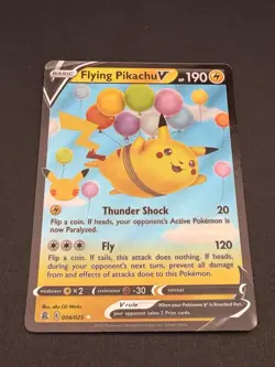 Pokemon TCG Celebrations Holo V VMAX Full Art Flying Pikachu Surfing Pikachu (3) - Image 4