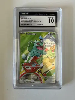 Pokemon TCG Bulbasaur 037 Promo First Partner 30th Anniversary CGC Graded 10 - Image 1