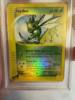 2003 Pokemon - Scyther Reverse Holo E Reader Aquapolis 57/147 - PSA 9 Mint! WOTC - Image 3
