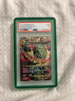 2015 POKEMON XY ROARING SKIES #105 FA/M RAYQUAZA EX ROARING SKIES PSA 1 - Image 1