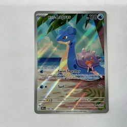 POKEMON TCG DESTINED RIVALS MISTY’S LAPRAS FULL ART ILLUSTRATION RARE IR 194/182 - Image 1