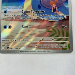 POKEMON TCG DESTINED RIVALS MISTY’S LAPRAS FULL ART ILLUSTRATION RARE IR 194/182 - Image 2