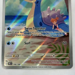 POKEMON TCG DESTINED RIVALS MISTY’S LAPRAS FULL ART ILLUSTRATION RARE IR 194/182 - Image 3