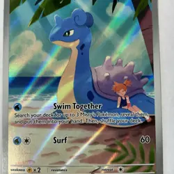 POKEMON TCG DESTINED RIVALS MISTY’S LAPRAS FULL ART ILLUSTRATION RARE IR 194/182 - Image 4