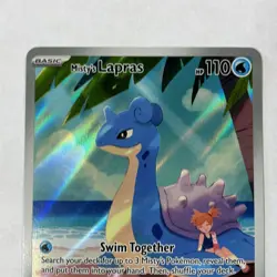 POKEMON TCG DESTINED RIVALS MISTY’S LAPRAS FULL ART ILLUSTRATION RARE IR 194/182 - Image 5