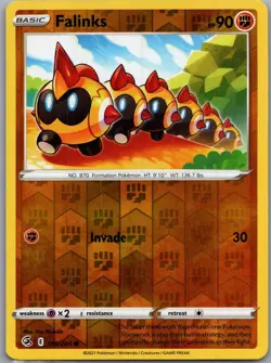 Falinks 155/264 Common Fusion Strike Pokemon Reverse Holo Lightly Played - Image 1