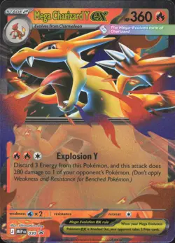 Pokemon Mega Charizard Y ex 030 Holo Promo ME: Mega Evolution Promo Near Mint - Image 1