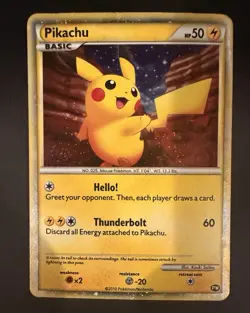 Pokemon TCG Pikachu PW1 Pikachu World Collection English Holo Promo W/ Swirl - Image 1