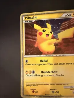 Pokemon TCG Pikachu PW1 Pikachu World Collection English Holo Promo W/ Swirl - Image 2