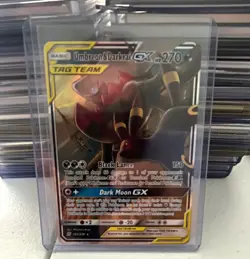 Pokemon TCG Umbreon & Darkrai GX TAG TEAM Holo Ultra Rare 125/236 SM-Unified - Image 1