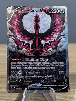 Galarian Moltres V 177/198 Chilling Reign Alternate Art Rare Pokemon Card NM-M - Image 1