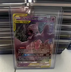 Pokemon TCG Mewtwo & Mew GX TAG TEAM Holo Ultra Rare 71/236 SM-Unified Minds - Image 1