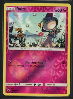 Ralts 91/147 Common Burning Shadows Pokemon Reverse Holo Near Mint - Image 1