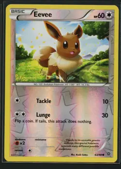 Eevee 63/98 Common Ancient Origins Pokemon Reverse Holo Near Mint - Image 1