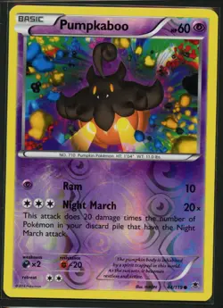 Pumpkaboo 44/119 Common Phantom Forces Pokemon Reverse Holo Near Mint - Image 1