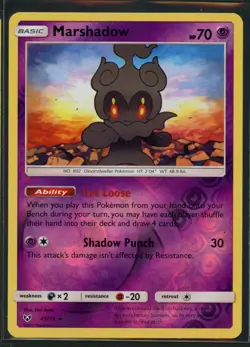 Marshadow 45/73 Rare Shining Legends Pokemon Reverse Holo Near Mint - Image 1