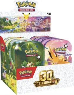 Pokemon 30th Anniversary Celebration Mini Tin Display PRESALE - Image 1