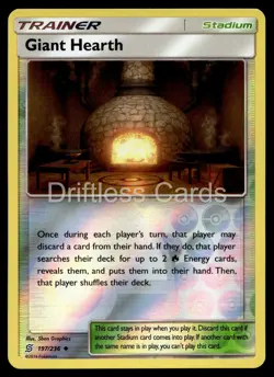 Giant Hearth 197/236 Uncommon Unified Minds Pokemon Reverse Holo NM/M - Image 1