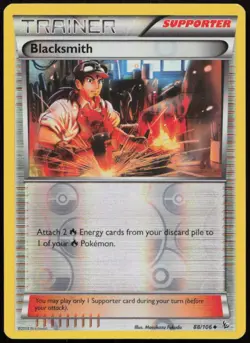 Blacksmith 88/106 LP Flashfire Uncommon Reverse Holo Pokemon - Image 1