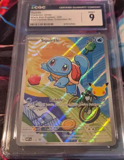 The Pokemon Company Squirtle 039 Black Star Promo Holo CGC 9 First Partner - Image 2