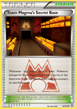 Team Magma's Secret Base 32/34 Double Crisis Uncommon LP 2015 - Image 2