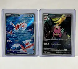 Pokemon Pitch Black Illustration Rare Goldeen 087 Slowbro 090 Full Art Holo NM - Image 1
