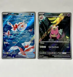 Pokemon Pitch Black Illustration Rare Goldeen 087 Slowbro 090 Full Art Holo NM - Image 2
