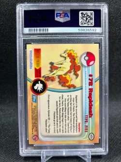 PSA 6 - 2000 TOPPS POKEMON TV RAPIDASH FOIL - EX - MT - Image 2