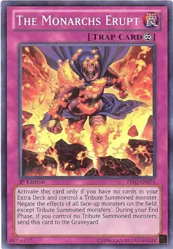 The Monarchs Erupt - PRIO-EN076 - 1st Edition LP - Super Rare Yugioh Card TCG - Image 1