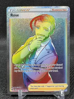 Pokemon TCG Darkness Ablaze ROSE RAINBOW SECRET ULTRA RARE 196/189 - NM/M - Image 1