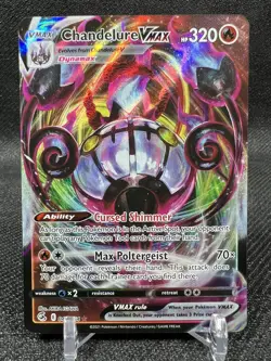 Pokemon TCG Chandelure VMAX Fusion Strike 040/264 Holo Ultra Rare! - Image 1