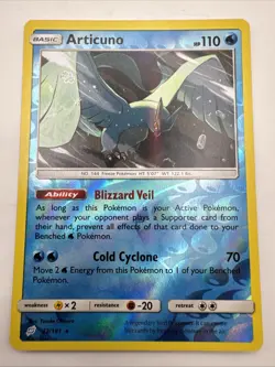 Articuno 32/181 Holo Rare Team Up Pokemon Reverse Holo Near Mint - Image 1