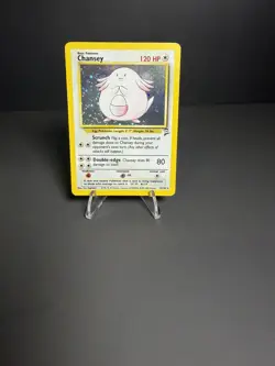 Pokemon Chansey 3/130 Holo Rare Base Set 2 Vintage MP Holo Shines - Image 2