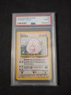 Pokemon Base Set Chansey Holo 3/102 PSA 4 VG-EX 1999 WOTC Vintage Card - Image 1