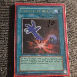 Yu-Gi-Oh! TCG Premature Burial SYE-033 Ultra Rare Holo EN 1st Ed - Image 1