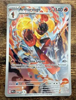 Armarouge 086/084 Illustration Rare Pitch Black Pokemon Holo Near Mint - Image 1