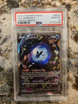 Lumineon v GG39/GG70 Crown Zenith Full Art Holo Foil 2023 Pokemon Card PSA 10 - Image 1