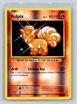 Vulpix 14/108 Common Evolutions Pokemon Reverse Holo LP - Image 1