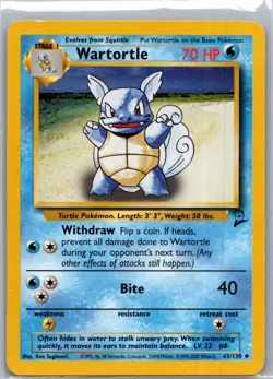 Wartortle - 63/130 - Base Set 2 - Unlimited - Pokemon Card - Image 1