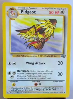Pokemon TCG Pidgeot 24/64 Jungle Rare Unlimited ENG 1999 80 NM - Image 1