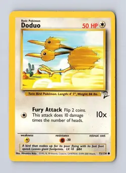 Doduo 72/130 - C Base Set 2 - LP - Pokemon - Image 1
