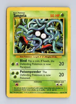 Tangela 66/102 - C Base Set Unlimited - MP - Pokemon - Image 1