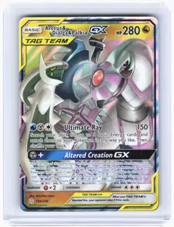 2019 Pokemon—Arceus & Dialga & Palkia GX #156/236 Cosmic Eclipse—Ultra Rare Holo - Image 1