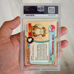 1999 TOPPS POKEMON TV #58 GROWLITHE RAINBOW FOIL PSA 9 MINT POP 13 - Image 3