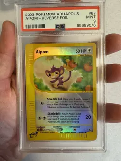 2003 Pokemon - Aipom Reverse Holo E Reader Aquapolis 67/147 - PSA 9 Mint! WOTC - Image 2